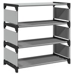 vidaXL Étagère à chaussures 4 niveaux gris 54x28x55 cm tissu non-tissé