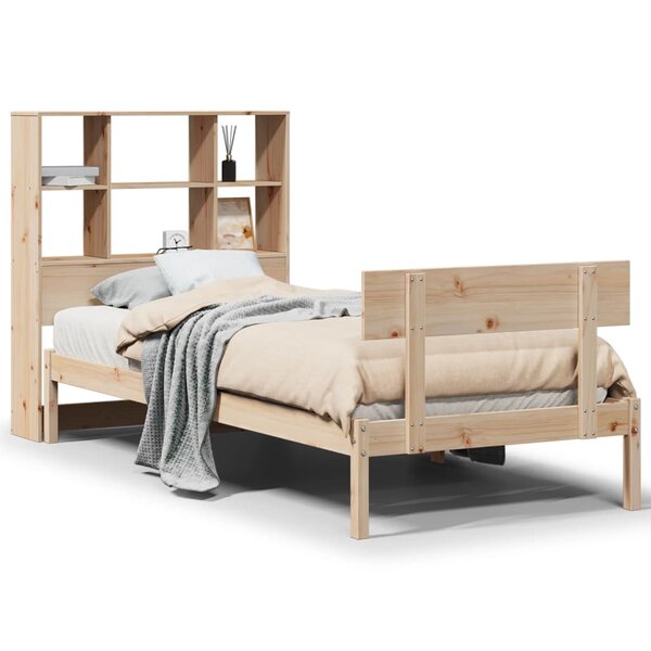 vidaXL Lit bibliothèque sans matelas 90x200 cm bois de pin massif