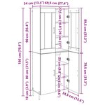 vidaXL Haut Armoire 2 Pièces Chêne artisanal Bois d'ingénierie