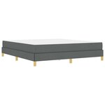 vidaXL Lit à ressorts avec matelas Gris foncé 180 x 200 cm tissu