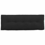 vidaXL Coussin de Dos Noir 140 x 50 cm Tissu en microfibre