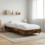 vidaXL Cadre de lit Chêne fumé 80 x 200 cm Bois d'ingénierie