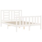 vidaXL Cadre de lit sans matelas blanc 140x200 cm bois de pin massif