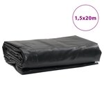 vidaXL Bâche anthracite 1 5x20 m 650 g/m²