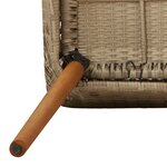 vidaXL Ensemble de salle à manger de jardin 5 pièces en rattan poly beige