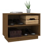 vidaXL Armoire à chaussures Marron miel 60x34x45 cm Bois de pin massif