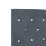 Tête de lit vidaXL tuftée avec boutons en cristal gris foncé 100 cm en velours