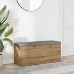 vidaXL Banc de rangement chêne artisanal 102x42x45cm bois d'ingénierie