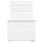 vidaXL Sommier à lattes de lit avec matelas Blanc 90x200 cm Similicuir