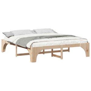 vidaXL Cadre de lit Marron 180 x 200 cm Pin massif