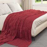 vidaXL Couvertures à jeter 6 pc Bordeaux 270 x 240 cm 10.31 kg Polaire