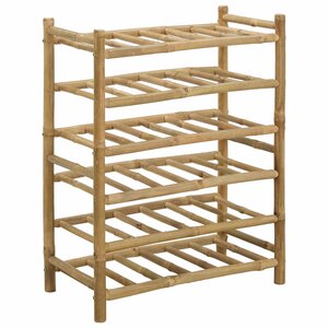 vidaXL Étagère à vin Bambou Naturel