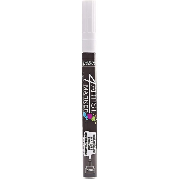 Marqueur peinture 4ARTIST pointe ogive 2 mm BLANC PÉBÉO