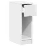 vidaXL Table de chevet avec tiroir blanc 20x36x60 cm