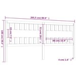 vidaXL Tête de lit Blanc 205 5x4x100 cm Bois massif de pin