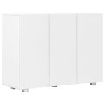 vidaXL Buffet Blanc brillant 107x35x80 5 cm