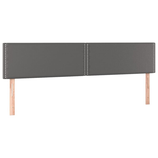 vidaXL Têtes de lit 2 Pièces Gris 100x5x78/88 cm Similicuir