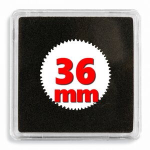 Capsules numismatiques carrées Quadrum 36mm. Paquet - 10 capsules