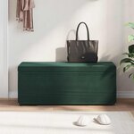 vidaXL Tabouret Vert foncé 101 x 41 x 40 cm Velours et Bois Composite