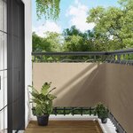 vidaXL Écran de balcon 100 x 500 cm Tissu Oxford Rectangulaire Beige