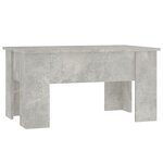 vidaXL Table basse Gris béton 79x49x41 cm Bois d'ingénierie