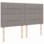 vidaXL Sommier à lattes de lit avec matelas Taupe 180x200 cm Tissu