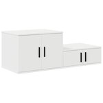 Meuble de rangement vidaXL Blanc 103x41x40 cm en panneaux de particules