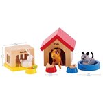 Famille d'animaux domestiques en jouet hape e3455