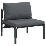 vidaXL Ensemble de canapé de jardin 4 Pièces Anthracite Acier