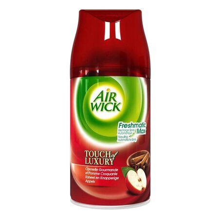Air Wick Freshmatic Max Recharge Spray Touch of Luxury Cannelle Gourmande et Pomme Croquante 250ml (lot de 4)