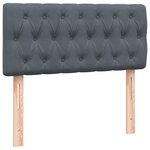 vidaXL Sommier à lattes de lit et matelas et LED gris foncé 80x210 cm velours