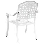 vidaXL Chaise de jardin 2 Pièces Blanc 55 x 56 5 x 91cm Aluminium