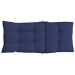 vidaXL Coussins de chaise à dossier haut lot de 4 bleu marine