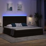 vidaXL Lit avec rangement et LED Noir 200 x 200 cm Velours
