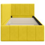 vidaXL Cadre de lit d'angle Jaune 80 cm x 200 cm tissu