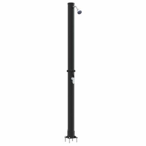 vidaXL Douche solaire extérieure Noir 217 cm PVC et Aluminium