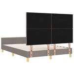 vidaXL Cadre de lit avec tête de lit Taupe 160 x 200 cm tissu