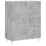 vidaXL Buffet haut Gris béton 69 5x34x180 cm Bois d'ingénierie