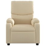 vidaXL Fauteuil inclinable en tissu crème