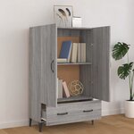 vidaXL Buffet Sonoma gris 70x31x115 cm Bois d'ingénierie