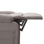 vidaXL Fauteuil électrique de massage Taupe Tissu