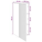 vidaXL Armoire Murale 33 x 34 5 x 90 cm Bois d'ingénierie Gris béton