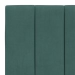 vidaXL Cadre de lit avec tête de lit Vert foncé 90x200 cm Velours