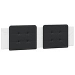 vidaXL Lit avec matelas blanc et noir 180x200 cm similicuir