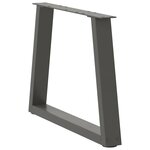 vidaXL Pieds de table basse en forme de V  2 pièces  anthracite  70 x (42-43 3) cm  acier