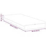 vidaXL Matelas Blanc  Gris 90 x 190 cm Mousse