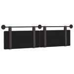 vidaXL Tête de lit suspendue Marron foncé Tissu