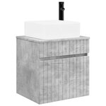 vidaXL Meuble de lavabo mural Gris béton 49 x 41 x 63 cm
