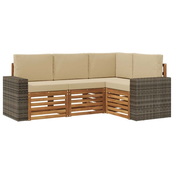 vidaXL Ensemble de canapés d'extérieur 4 pc Polyester