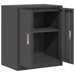 vidaXL Armoire de rangement Noir 60 x 40 x 70 cm Acier